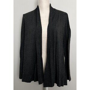 Women's Dark Heather Gray Long Sleeve Cardigan
